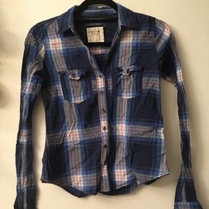 ABERCROMBIE FLANNEL LONG SLEEVE ( Blue)